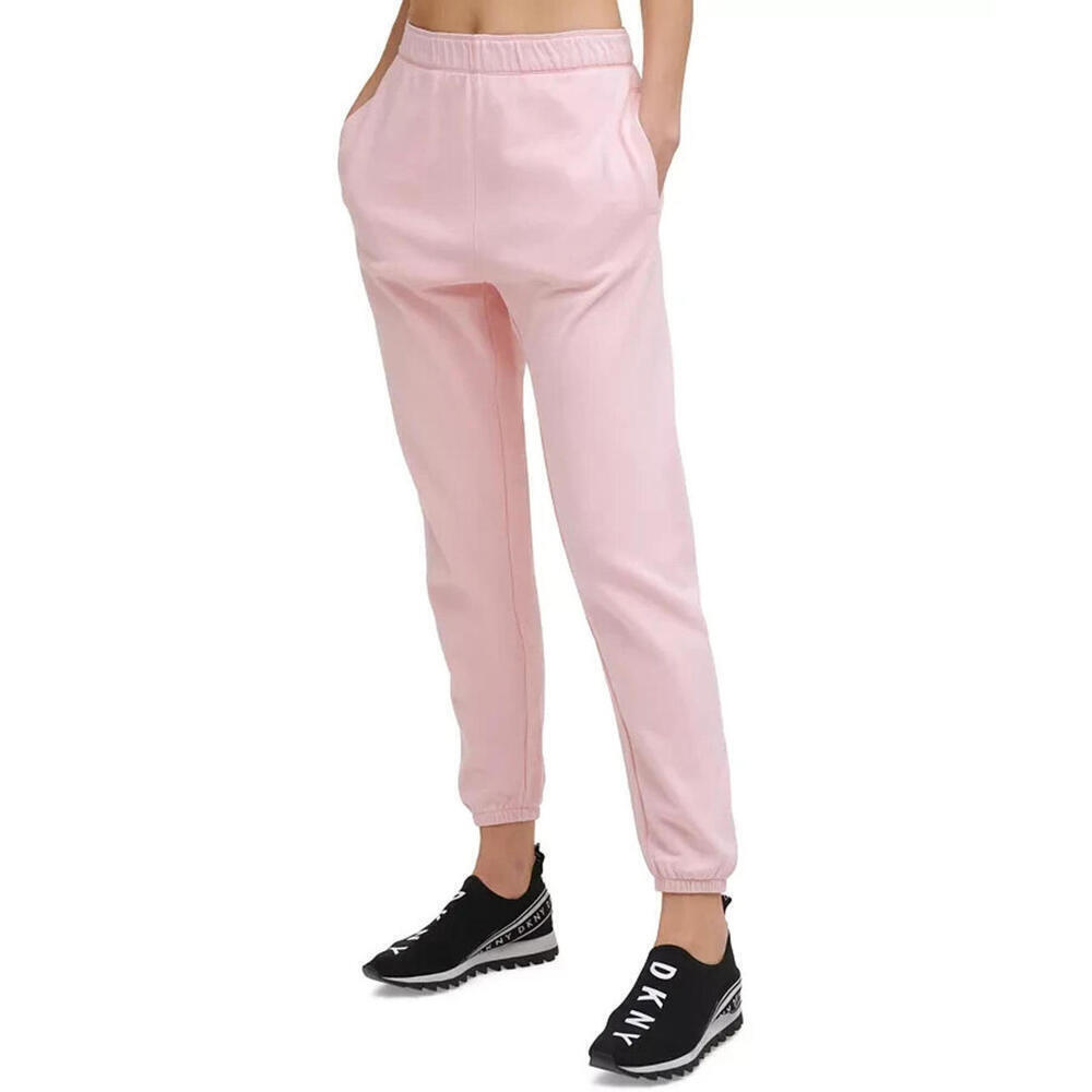 New DKNY Sport Women’s Cotton Jogger Pants, Color: Pink, Size: XL